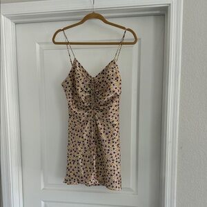 Zara Floral Spaghetti Strap Dress - Purple and Yellow